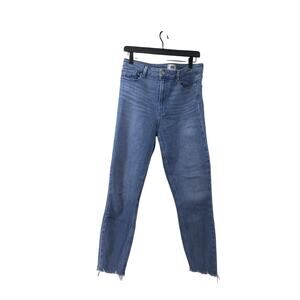 Paige Jeans Women's Size 31 Blue Stretch Denim Margot Crop Skinny Jeans